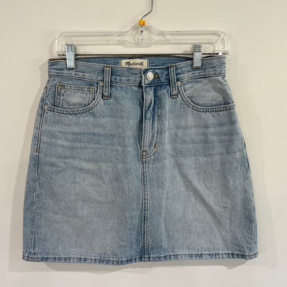 Madewell Light Blue Denim Mini Skirt